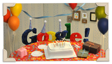 Google Birthday Cake